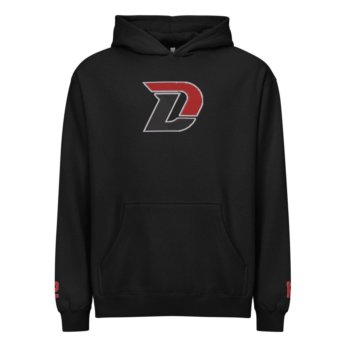 Embroidered Brand Logo Hoodie