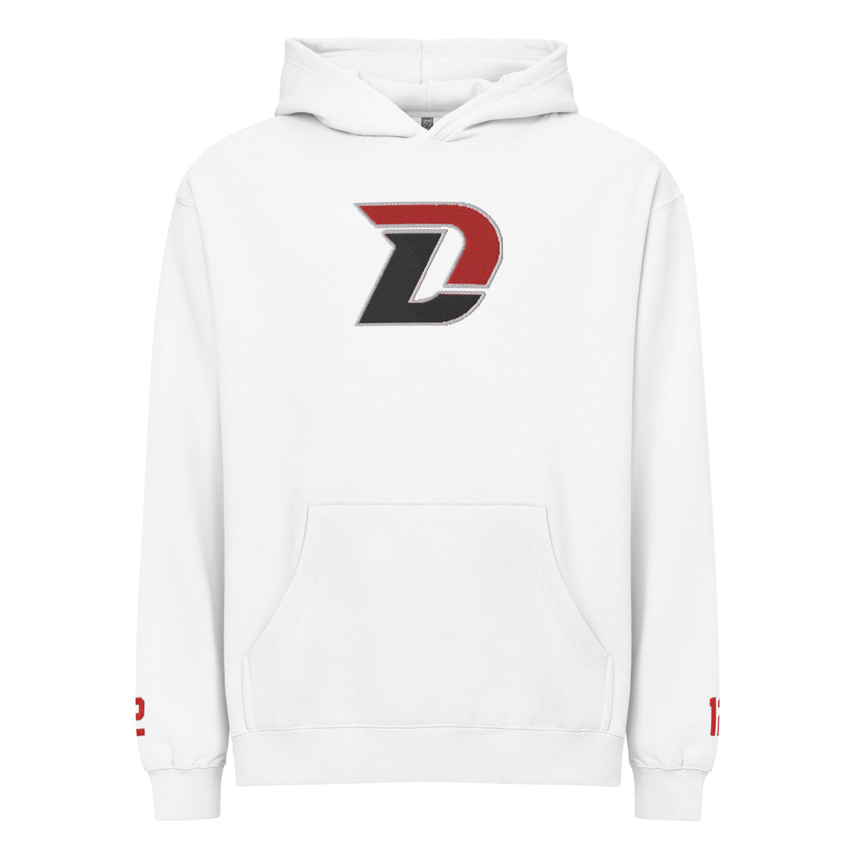 Embroidered Brand Logo Hoodie