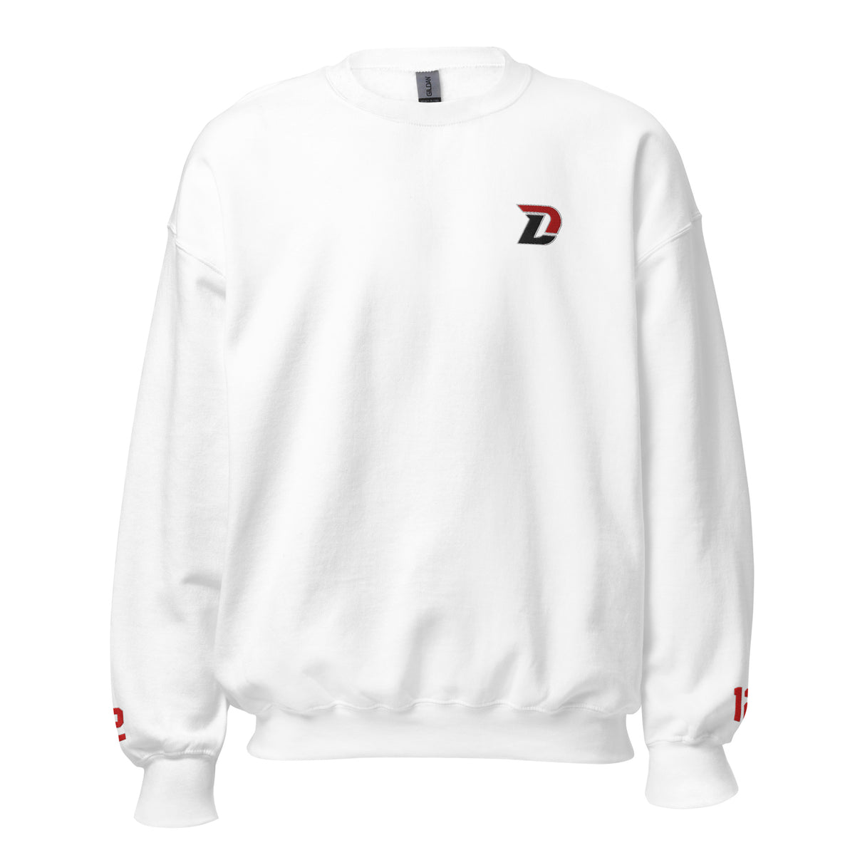 Embroidered Brand Logo Crew Neck